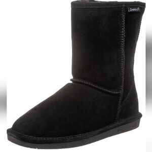 Bear Paw Women's Emma Black Short Suede Leather Boots Sz 9